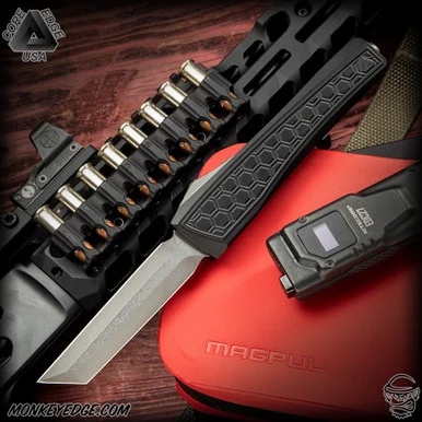 Core Edge Knives: 0331 Echo D/E Tanto - Two Tone/Black HoneyCore