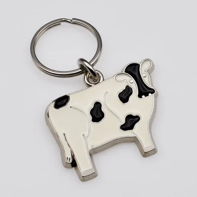 Cow Stained Glass Key Chain