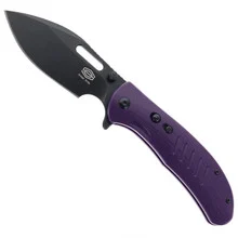 Critcal Strike Zulu Folding Knife Purple G10 Handle VG-10 Plain Edge Black Stonewash Finish TL505-PLBW