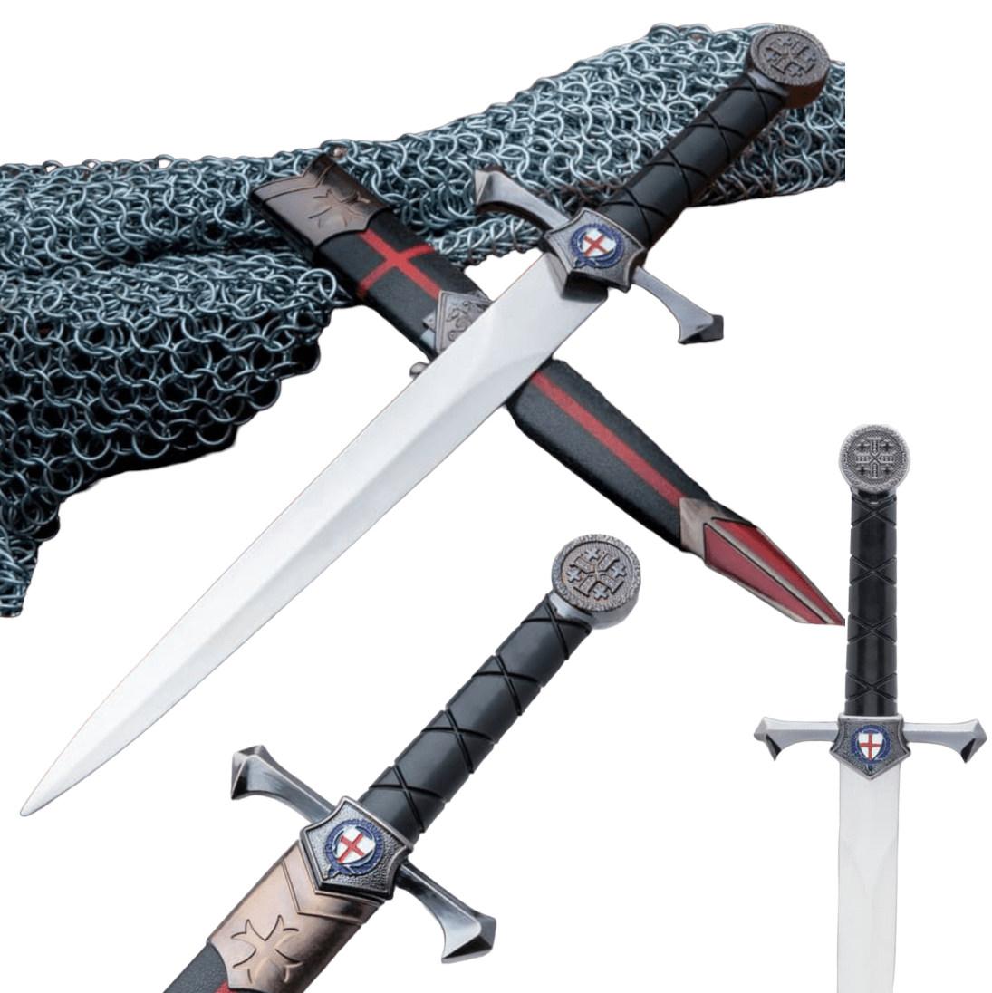Crusader Knight Dagger And Scabbard