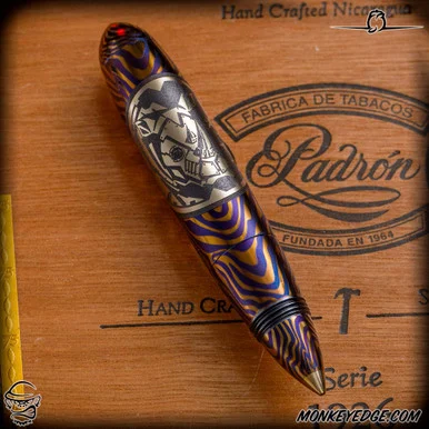 Dmitry Streltsov Pen: Zeppelin Safari - Titanium Rhino Engraved