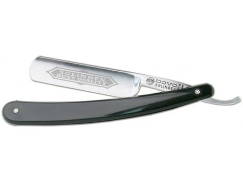 DOVO Straight Razor Carbon 5/8" Full Hollow Ground - Black/Synthetic (125803810;100581)