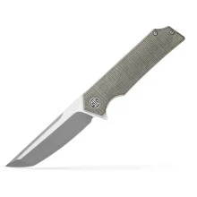 Eikonic Sig Sauer Tsuru Green Micarta Handle 154CM Satin Blade Folding Knife TS8SG
