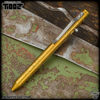 Fellhoelter TiBolt Pen - Brass Tumbled WWIII