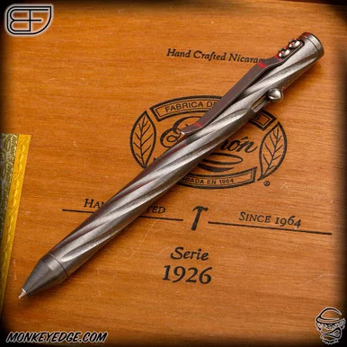 Fellhoelter TiBolt ReLeaded Pencil - Titanium Tumbled Spiral Fluted