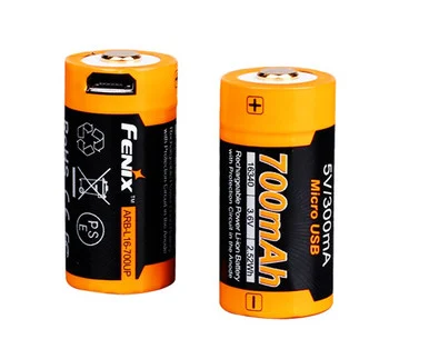 Fenix USB Rechargeable Battery 700mAH 16340 3.6V FENARBL16700