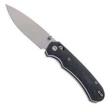 FerraMonster Spectrum Folding Knife Black Marble Carbon Fiber Handle M390 Plain Edge Hand Rubbed Satin Finish FM23004-C