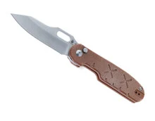 (From Collection) WMK Exclusive Kizer Yue Cormorant Folding Knife Brown Canvas MicartaHandle Sheepsfoot 3V Plain Edge KI4562E1