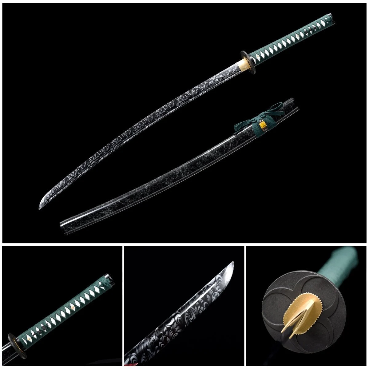 Green Onyx 1045 Carbon Steel Katana