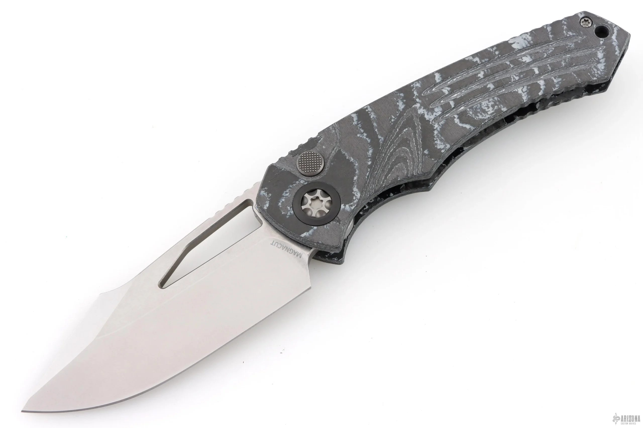 H046-2A-WT/CC Pariah Manual Drop Point Stonewash White Camo Carbon