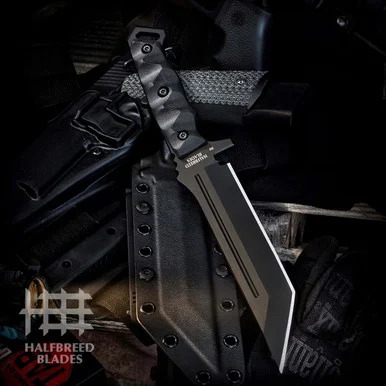 Halfbreed Medium Infantry Knife Blk G10 (6.69" K110 D2) MIK-05P