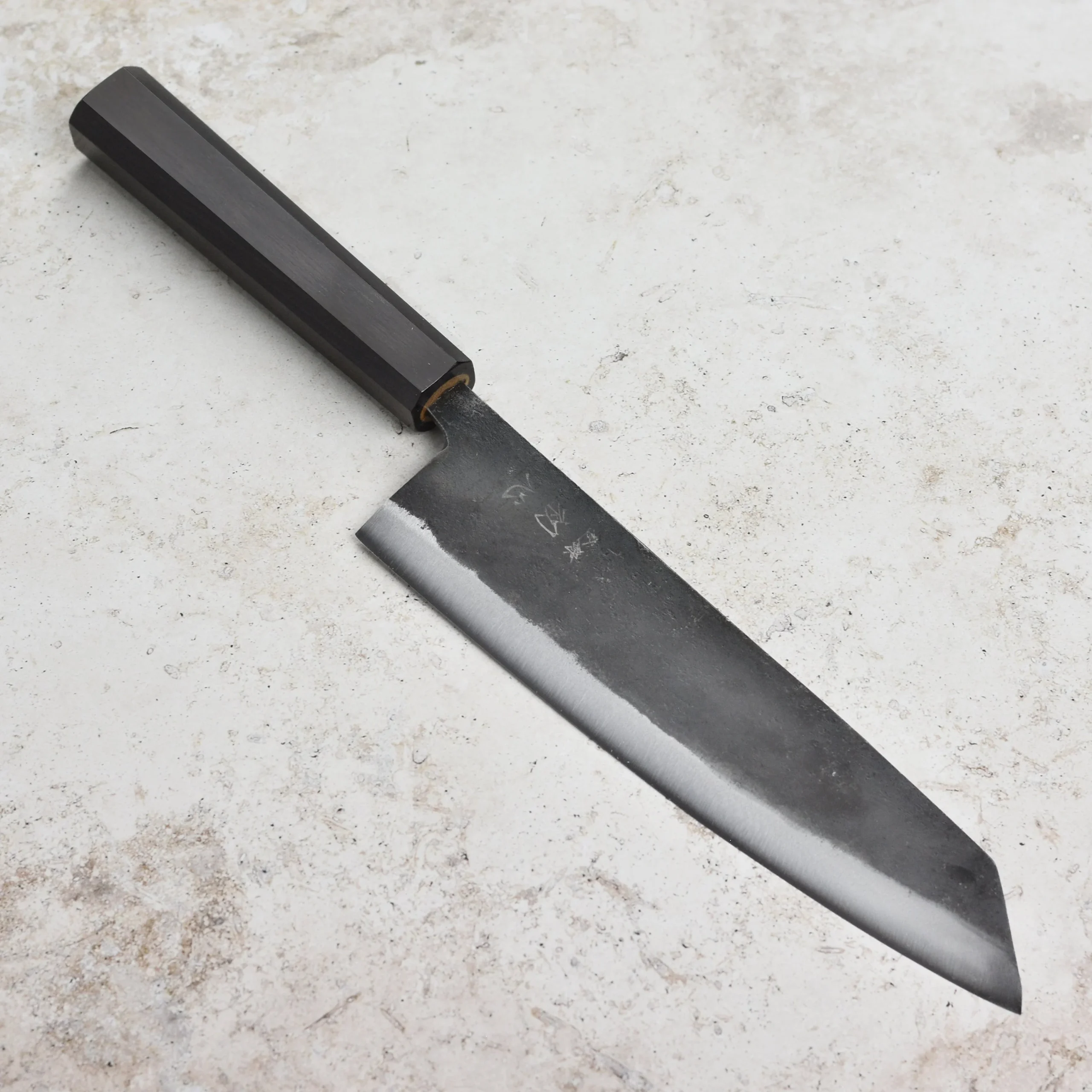 Hatsukokoro Kurogane Aogami #2 Kurouchi 8.25" Kiritsuke Gyuto, Ebony