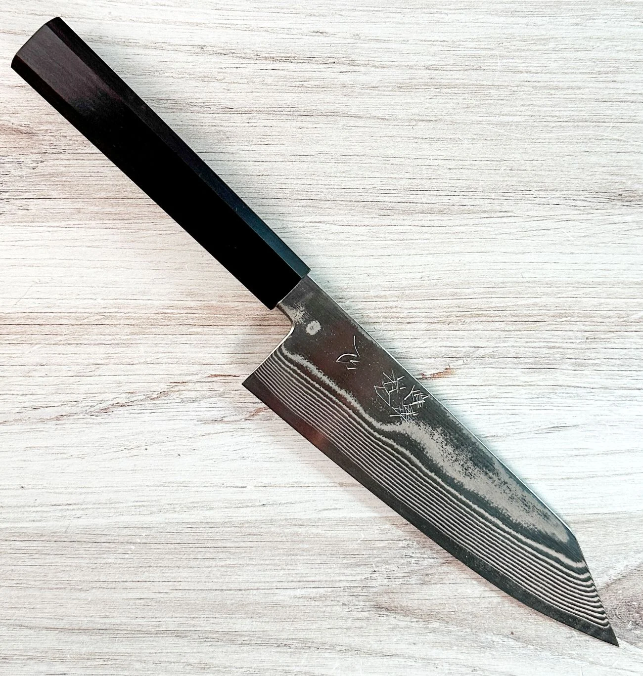 Hatsukokoro Silver 3 Damascus Bunka 180mm