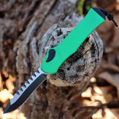 Heretic Knives Auto Hydra - Toxic Grn Aluminum (3.63" CPM-MagnaCut) H008-11A-TXGRN