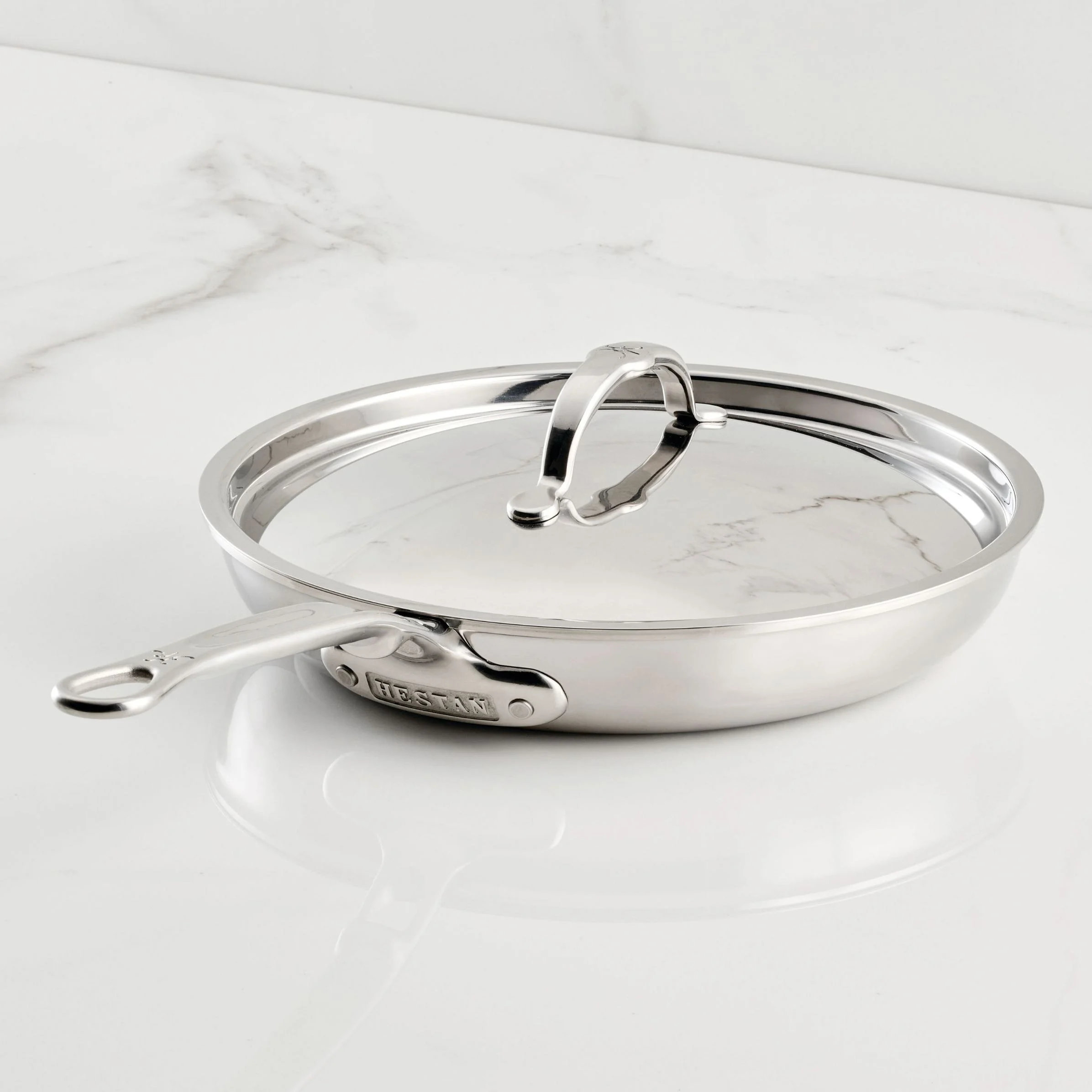 Hestan ProBond Luxe 11" Stainless Steel Skillet with Lid