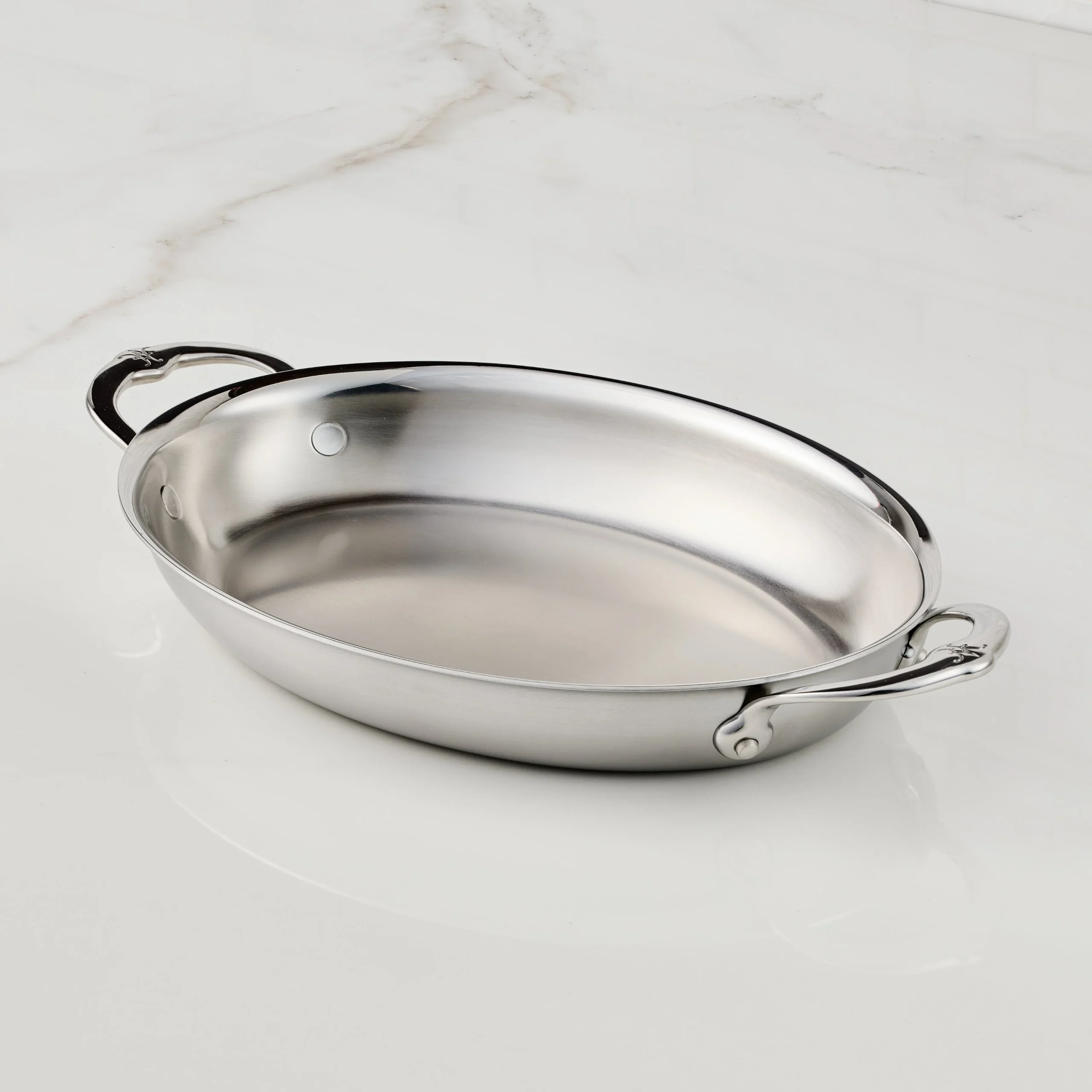 Hestan Tri-Ply Oval Au Gratin, 12.5" x 9"