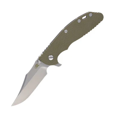 Hinderer XM-24 OD Green – Stonewash 4in Plain Stonewash Bowie