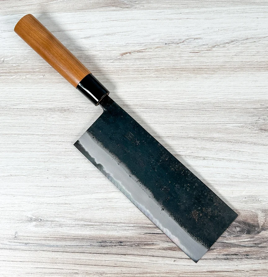 Hinokuni Shirogami #1 Tall Nakiri 185mm