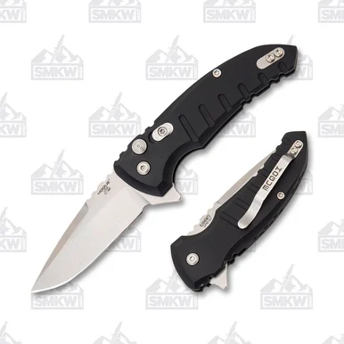 Hogue X-1 MicroFlip Black Folding Knife Stonewash 2.75in Drop Point Blade HG24170