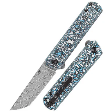 Kansept Foosa - Blue/White CF (3.06" Damascus) K2020T2