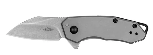 Kershaw 1408 Rate Assisted Flipper - 1.85" Stonewash Finish8Cr13MoV Wharncliffe Blade - SS Framelock Handle