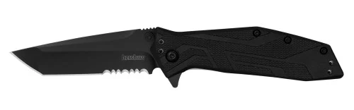 Kershaw 1990ST Brawler LinerLock - 3.0" Black Oxide Finish8Cr13MoV Blade - Black GFN Handle