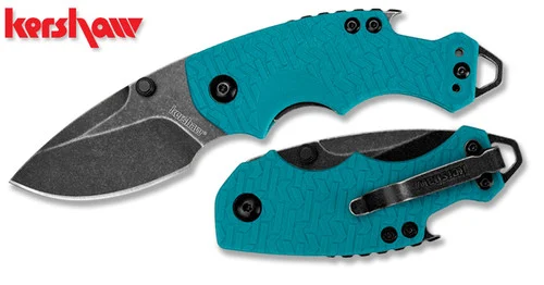 Kershaw 8700TEALBW Shuffle - 2.4" Blackwash Finish 8CR13MoV Blade - Teal GFN Handle