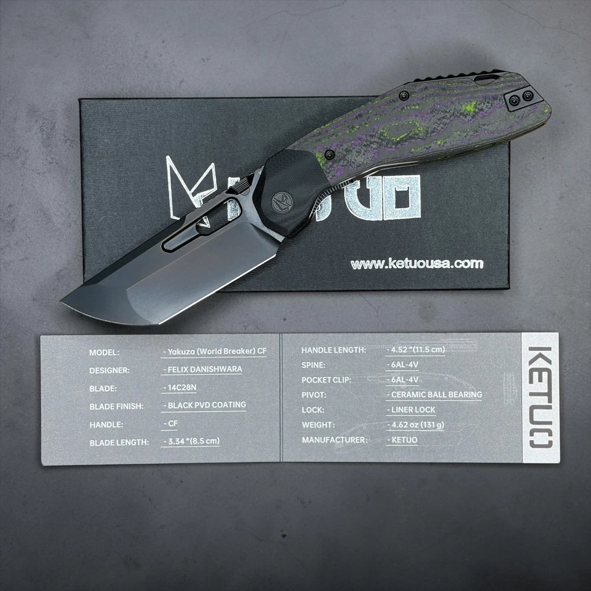 Ketuo Yakuza Blade City Exclusive – Camo Carbon Knife /100