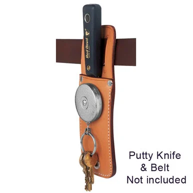 Key-Bak Model #9 - 24 Inch Chain Retractor with Leather Tool Pouch
