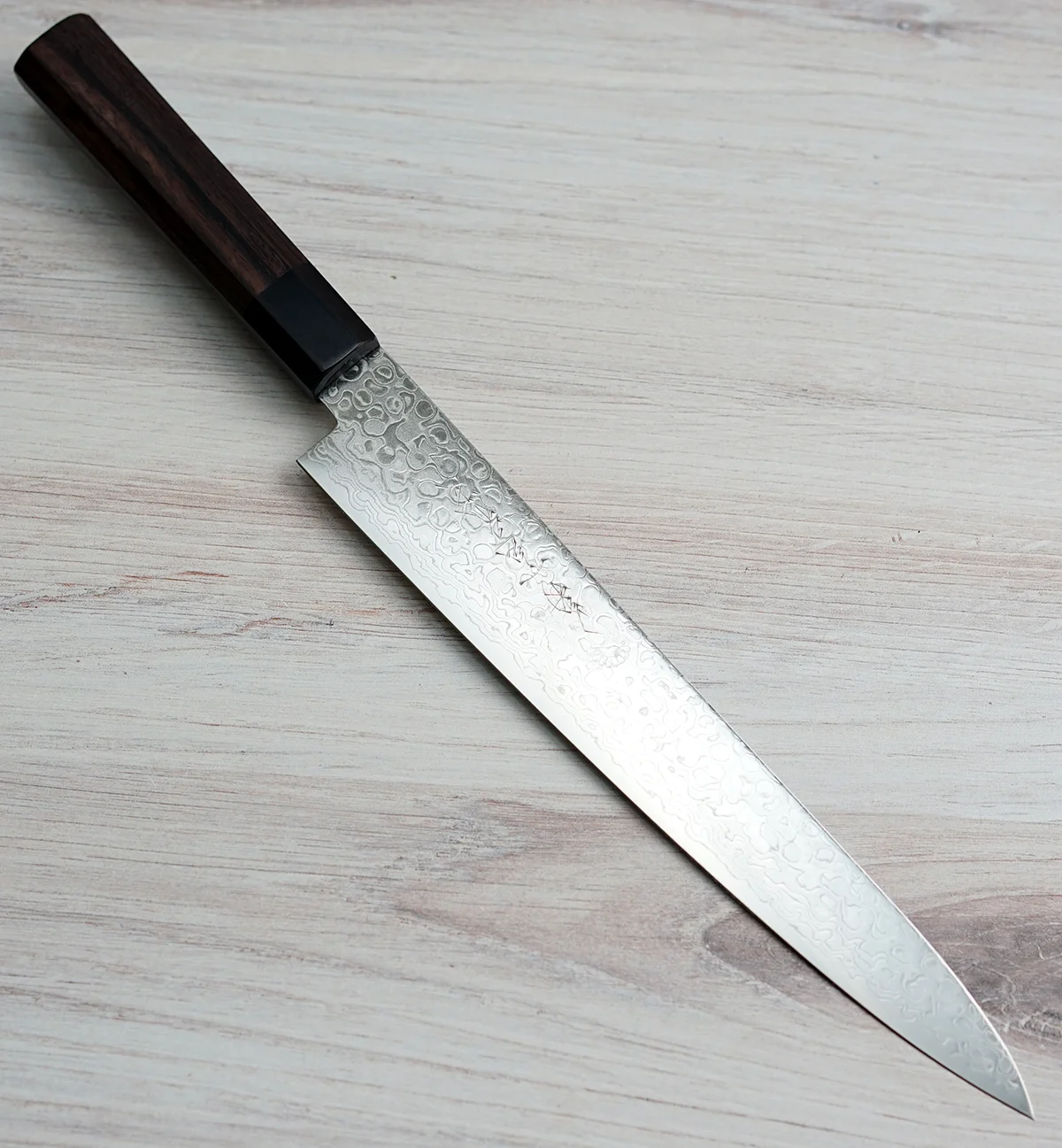 Kikuichi Swedish Warikomi Damascus Sujihiki 240mm