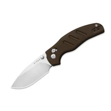 Kizer C01C 2.9 CD Folding Knife Brown Micarta Handle Nitro-V Drop Point Plain Edge Satin Finish V3488.29CDA1