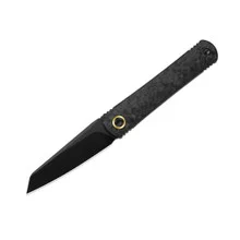 Kizer Feist 3 Folding Knife Matte DLC Ultra Titanium/Carbon Fiber Handle S90V Reverse Tanto Plain Edge Matte DLC Ultra Finish ZX-3499.3A1