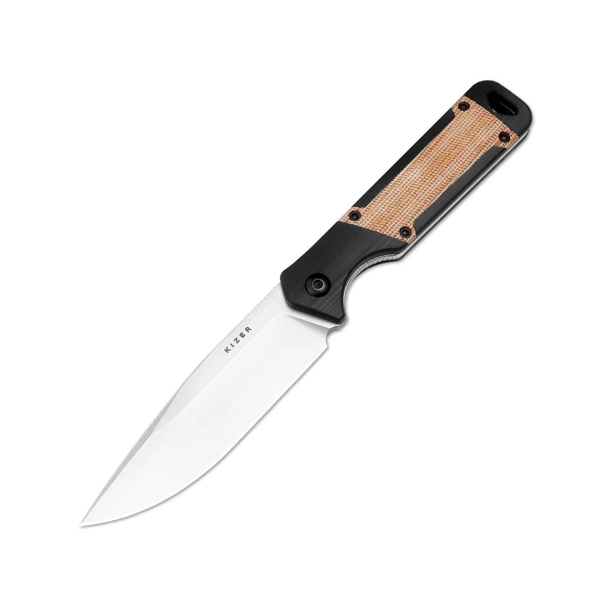 Kizer Militaw Fixed Blade 1067A2 – Nitro-V Drop Point & G10 Micarta Handle