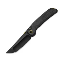 Kizer Mithril Folding Knife DLC Ultra Titanium/Carbon Fiber Handle M390 Tanto Plain Edge Hand Brushed/DLC Ultra Finish ZX-FK08A1