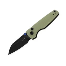 Kizer Parakeet Folding Knife GID G10 Handle Nitro-V Plain Edge Black PVD Finish V2706A7