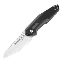 Kizer Zero Folding Knife Black/Gray Titanium/Aluminum Handle S45VN Reverse Tanto Plain Edge Ki3664A2