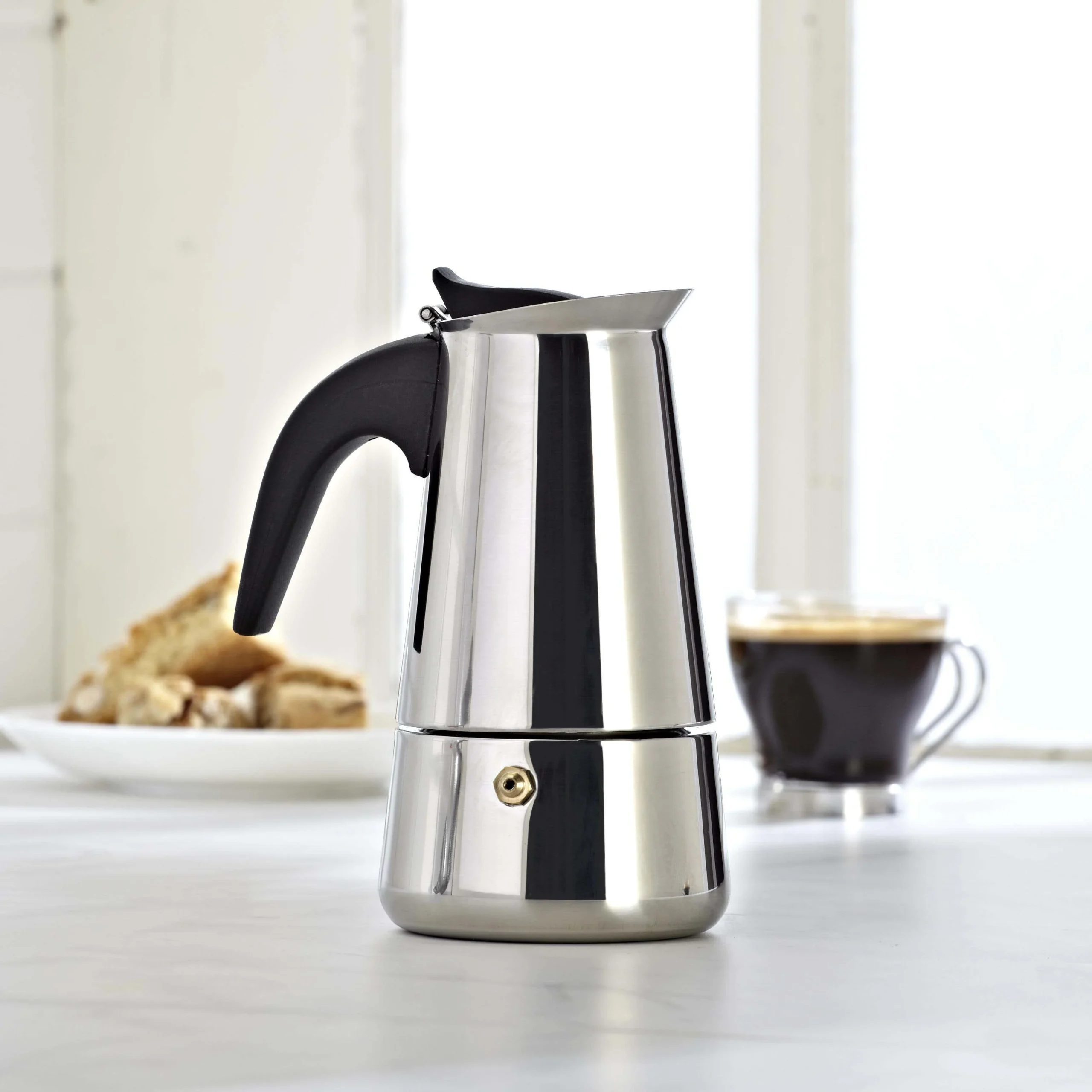 KSP Milan Stovetop Espresso Maker (Stainless Steel)