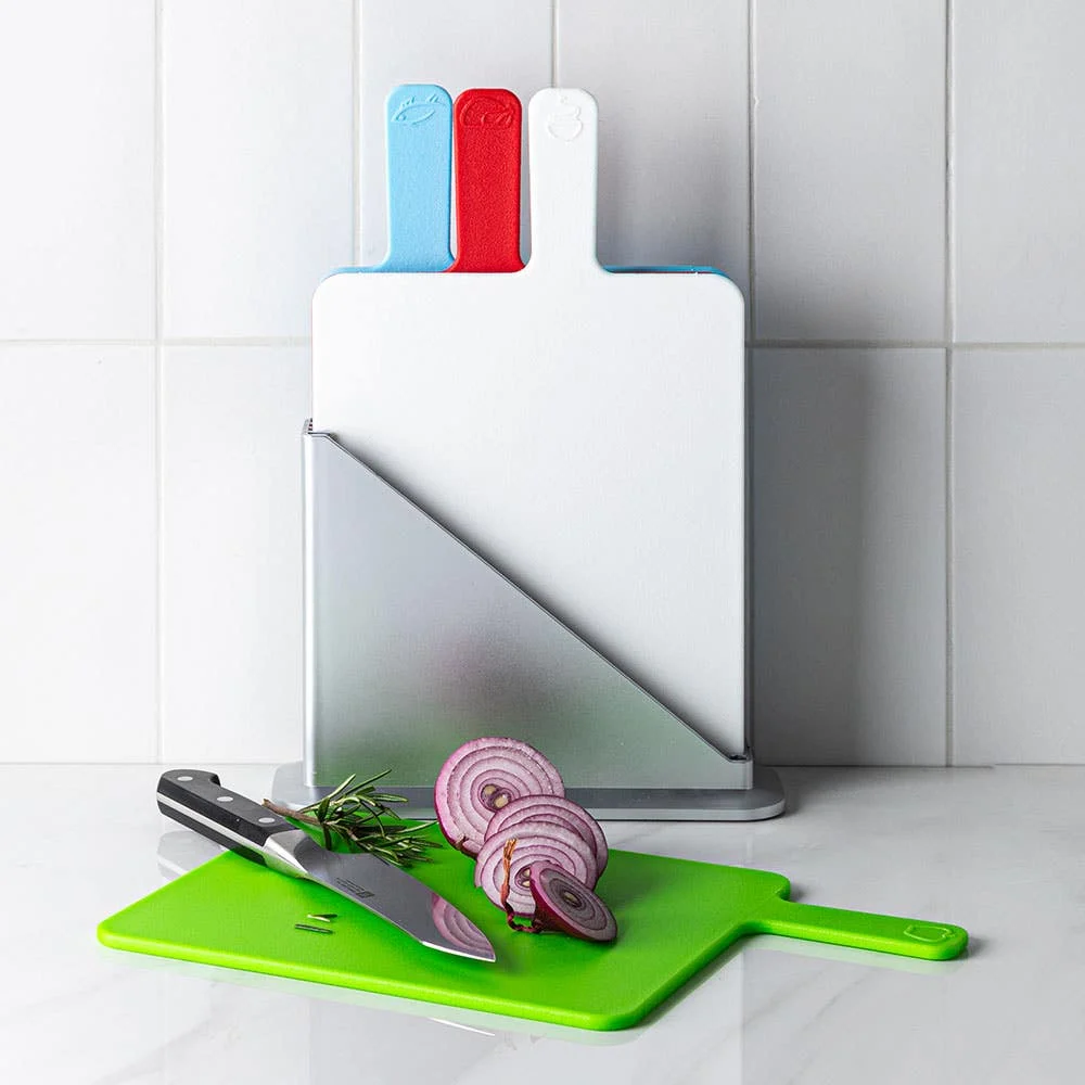 KSP Tab Cutting Boards with Holder - Set of 5