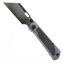 Kunwu Cochise Folding Knife Titanium w/ Carbon Fiber Inlay DLC VANCRON Blade K711T-CF-3