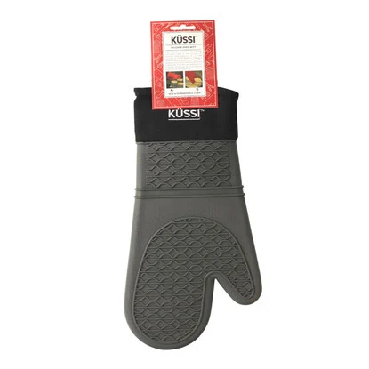 Kussi Silicone Oven Mitt Removable Liner Slate (KUSSMSL-1)
