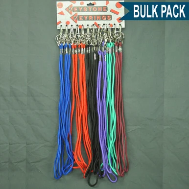 Lanyard Neck String Key Holder with Split Ring - Bulk Pack 24 PACK