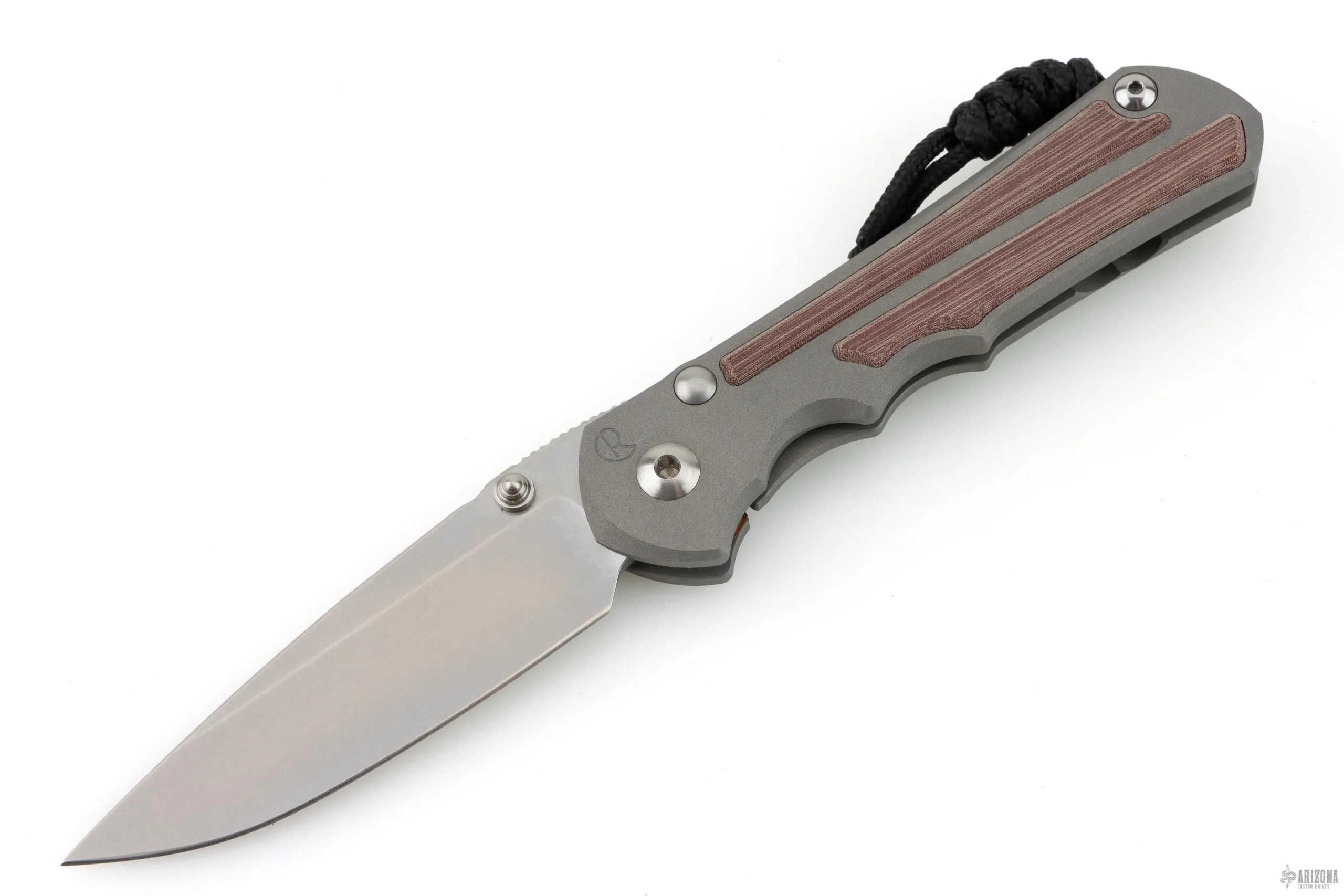 Large Inkosi - Red Linen Micarta