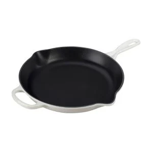 Le Creuset 10.25" Signature Enameled Cast Iron Skillet | White