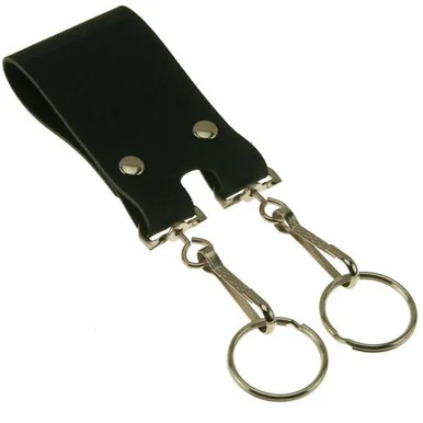 Leather Belt Key Holder Double Hooks Standard Duty - Riveted