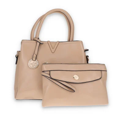 Leda's Fashions Khaki Verity Purse with Clutch LPP8067KHA