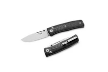 Lion Steel NN1 Folding Knife Black Carbon Fiber Handle M390 Plain Edge Satin Finish
