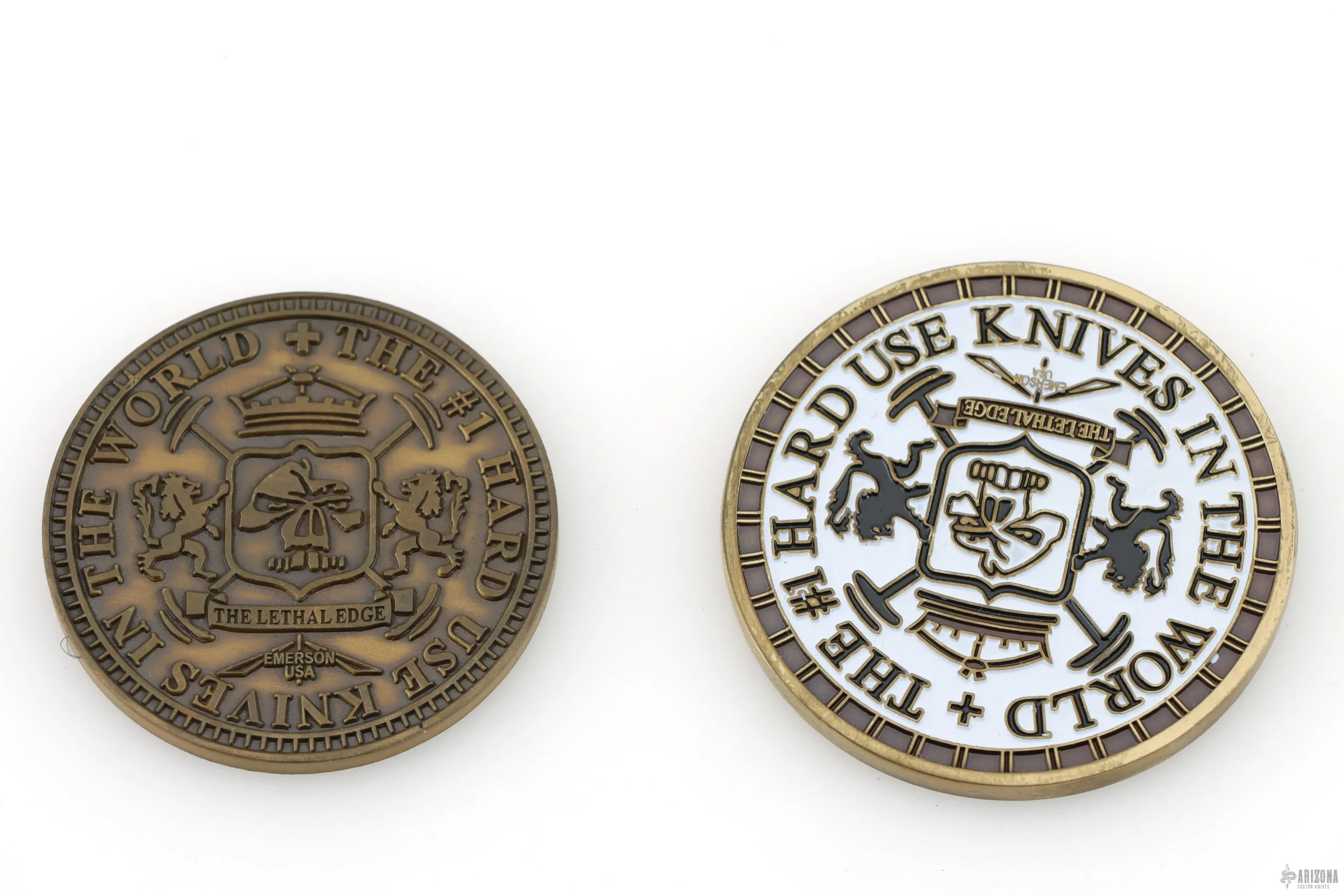 Lot of Two Emerson Knives Challenge Coins