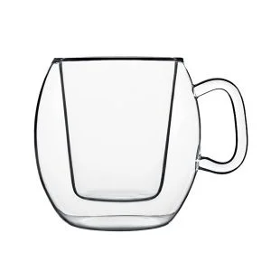 Luigi Bormioli Thermic Double Wall Cafe Coffee Glasses (Set of 2) | 10oz