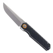 Maxace Baby Racoon V Folding Knife Black G10 Handle 10Cr15CoMoV Drop Point Plain Edge MM48-2-A
