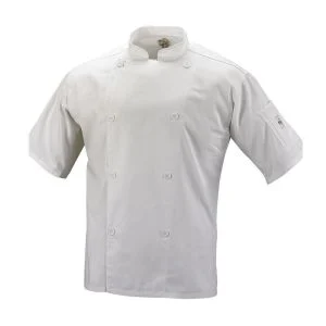 Mercer Genesis Cutlery Short-Sleeved Chef Jacket (2XL) | White